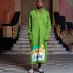 Army Green Village Art Caftan