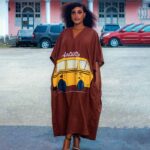 Maiden Linen Bubu Dress with Lagos Danfo Design