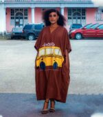 Maiden Linen Bubu Dress with Lagos Danfo Design