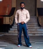 Jeans with Aso Oke Side Panels - Image 2